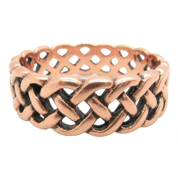 Size 8 Solid copper band ring CRI885 - 1/4 inch wide