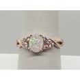 thumbnail image 1 of Size 8, White Fire Opal Topaz Rose Gold Ring, 1 of 6