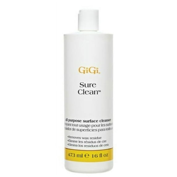Size : 8 oz , GiGi Sure Clean All Purpose Surface Cleaner - remove wax residue , Hair Scalp Skin Body - Pack of 1 w/ SLEEK Teasing Comb