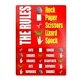 thumbnail image 1 of Size: 8x12 inches Metal Wall Sign The Rules Rock Paper Scissors Lizard Spock Gift Funny Silly, 1 of 5