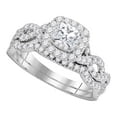 thumbnail image 1 of Size 9 - 14k White Gold Princess Cut Diamond Bridal Wedding Engagement Ring Band Set 1.00 Cttw, 1 of 2