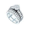 thumbnail image 1 of Size 9 - 14k White Gold Princess Cut Diamond Bridal Wedding Engagement Ring Band Set 1-3/4 Cttw, 1 of 2