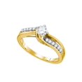 thumbnail image 1 of Size 9.5 - 14k Yellow Gold Round Diamond Solitaire Bridal Wedding Band Engagement Ring (1/2 Cttw), 1 of 2