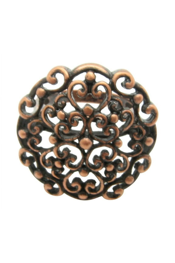 Size 9 Solid copper band ring CR2605 -1 inch round.