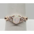thumbnail image 1 of Size 9, White Fire Opal Topaz Rose Gold Ring, 1 of 6