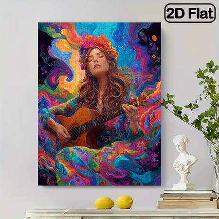 Size: Cm / 15X20.5Inch 500 Pieces1pc of Fun Brain Teaser Adult Puzzle - New Style, Size: Cm/15X20.5Inch, 500pcs Puzzle. Featuring a Woman with Long Flowing Ha