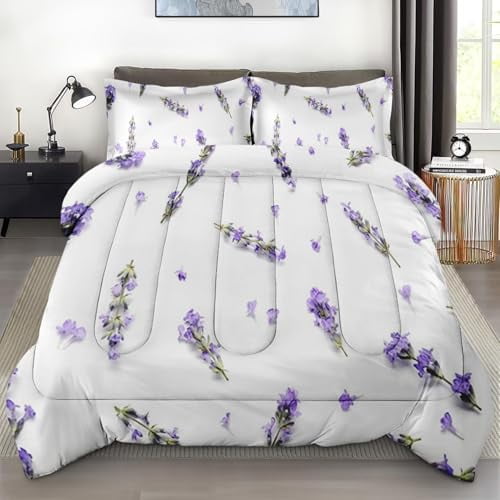 Size Comforter Set with 2 Pillowcases Vintage Floral Cute Flower Bedding Set r Leaf Pink Red Rose Retro Bedroom Bed Set for Kids and Adults