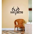 thumbnail image 1 of Size DOES Matter / Deer Mens Hunter Hunting Sports Bedroom Wall Sticker Vinyl Decal 14 X 28 Inches, 1 of 1