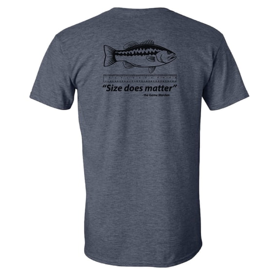 Wildlife Outfitters Men's 'Size Does Matter' Fishing Shourt Sleeve T-shirt