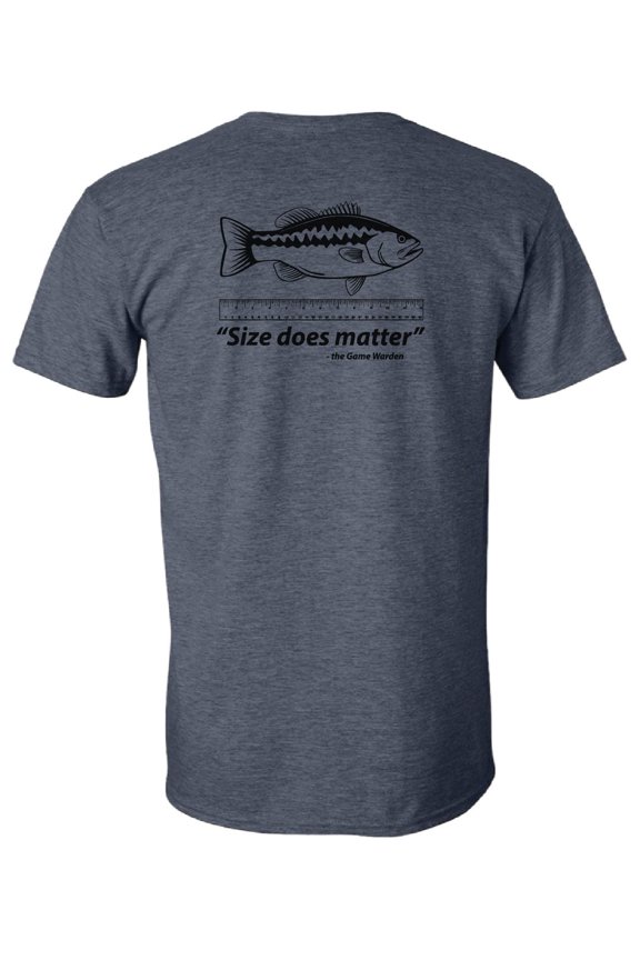 Men's 'Size Does Matter' Fishing Shourt Sleeve T-shirt
