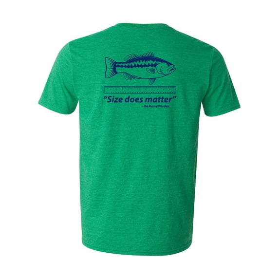 Wildlife Outfitters Men's 'Size Does Matter' Fishing Shourt Sleeve T-shirt