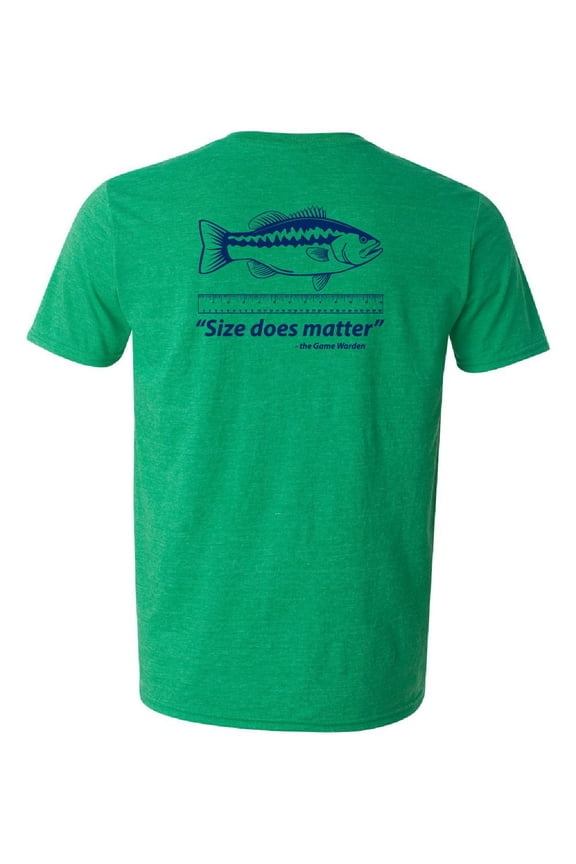 Men's 'Size Does Matter' Fishing Shourt Sleeve T-shirt