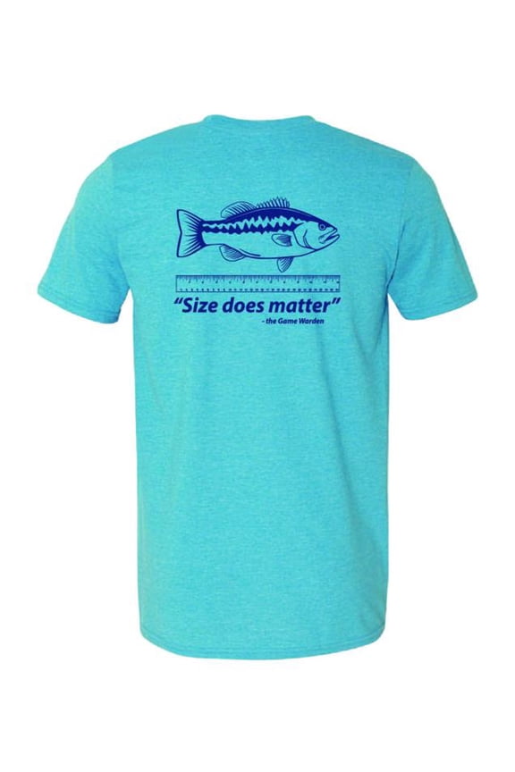 Men's 'Size Does Matter' Fishing Shourt Sleeve T-shirt