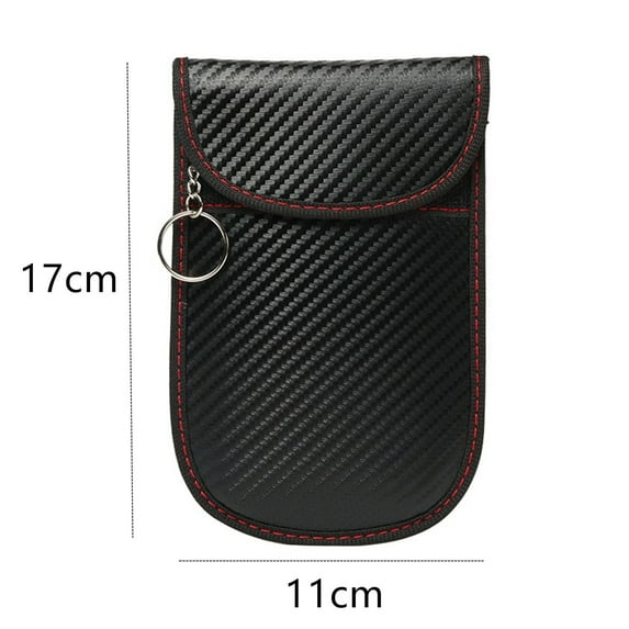 Faraday Bag for Key Fob(2 Pack), Faraday Cage Protector, Car RFID Signal Blocking Key Fob Protector, Double-Layers of Shielding Carbon Fiber Material Anti-Theft Faraday Pouch