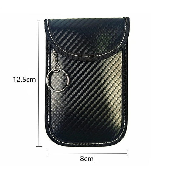 Faraday Bag for Key Fob(2 Pack), Faraday Cage Protector, Car RFID Signal Blocking Key Fob Protector, Double-Layers of Shielding Carbon Fiber Material Anti-Theft Faraday Pouch