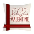 Size Flannel Pillowcase Valentine's Day Saying Plaid Throw Pillow Cover 18 X 18 Inch Holiday
