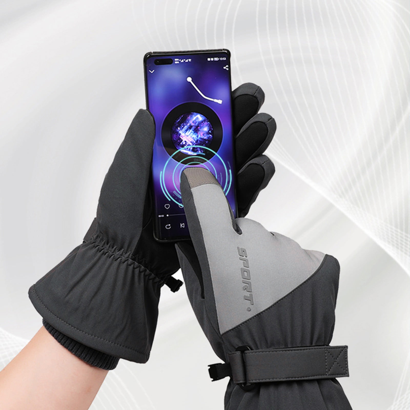 Size Large Disposable Gloves Winter Men's Warm Ski Gloves Autumn And