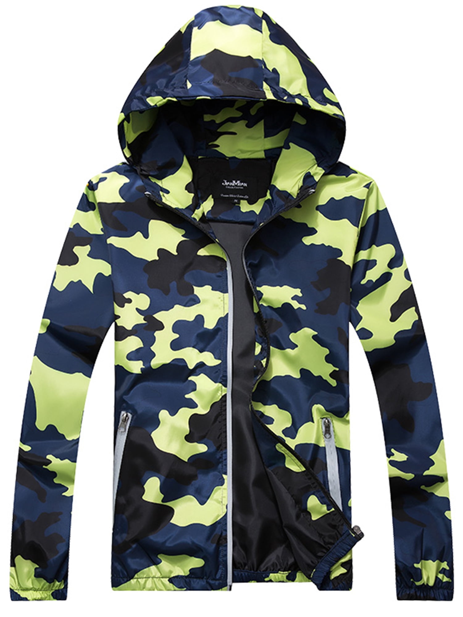 Size M-5XL Men Windproof Camo Jacket Coat Camouflage Hooded Outwear Coat  Jacket Mens Fishing Hiking Hooded Zip Up Coat 