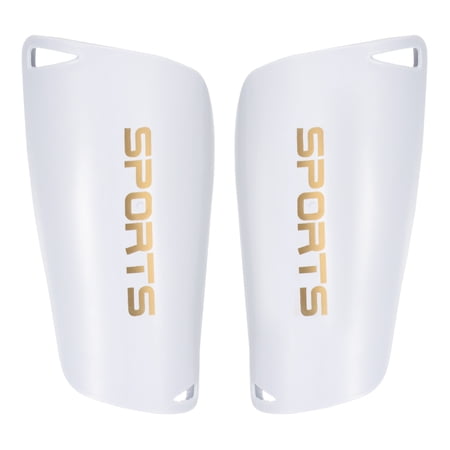 Size M Soccer Shin Pads, 2 Pack Sport Protective Guard for Youth, White