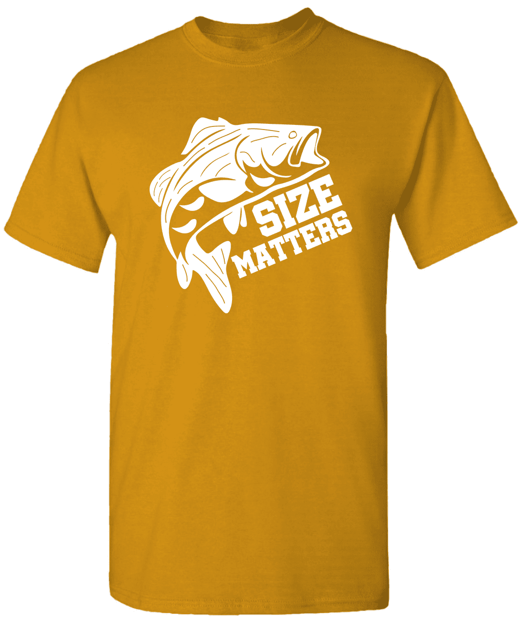 Size Fish Matters Funny Bass Fishing Humor T-Shirt Size Fish Matters Funny Bass Fishing Humor T-Shirt
