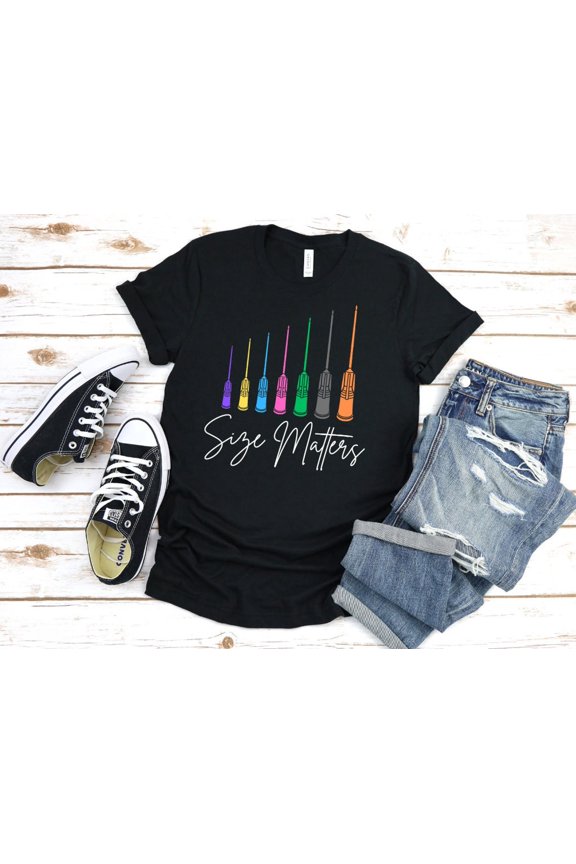 Size Matters Iv Catheter Nurse Nursing Healthcare Emt Ems Medic Paramedic T-Shirt