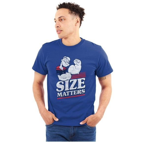 Size Matters Popeye The Sailor Man Men's Graphic T Shirt Tees Brisco Brands M