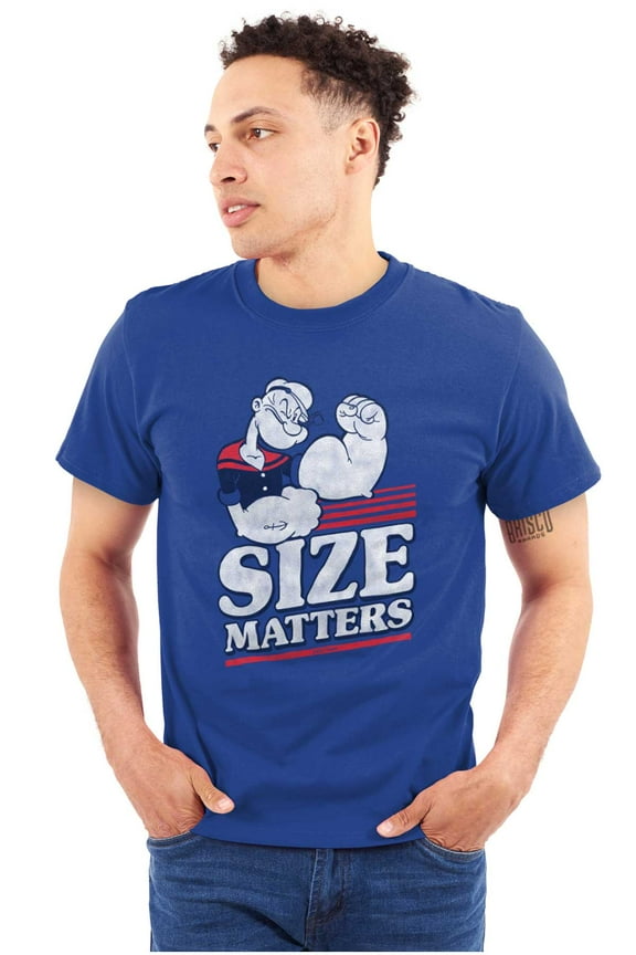 Size Matters Popeye The Sailor Man Men's Graphic T Shirt Tees Brisco Brands X