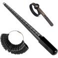 thumbnail image 1 of Size Measurement Tool Set USDegrees Used for Jewelry Making Finger Measurement US Size Stick Ruler Black Plastic, 1 of 4