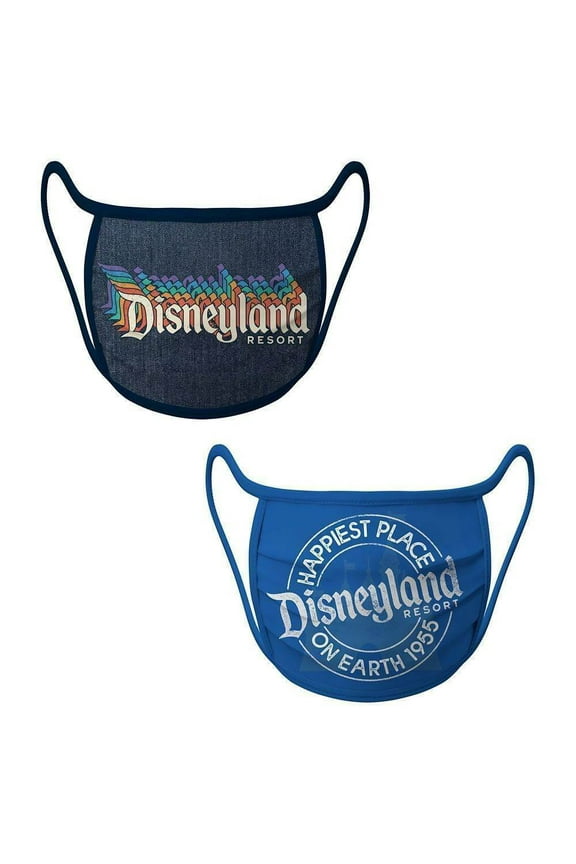 Size Medium Disney Store Cloth Face Mask 2 Pack Disneyland 1955 Classic Set Kids Youth