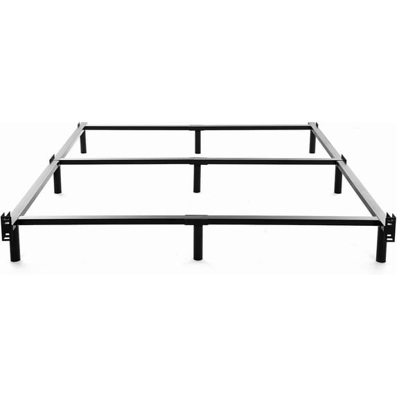 Size Metal Bed Frame-7 Inch Heavy Duty Bedframe, 9- Support for Box Spring & Mattress Foundation, 3000LBS, Black