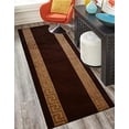 thumbnail image 1 of Size Runner Rug Meander Design Extra Long Runner Rugs For Hallways 30 Inch Wide X Pick Your Size By Feet Slip Skid Resistant Rubber Back Rug Runners (Brown, 8 Ft X 30 In), 1 of 2