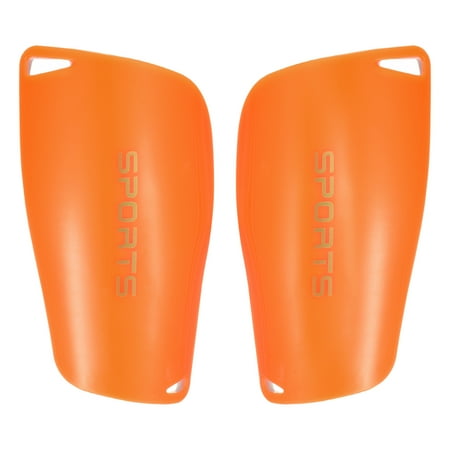 Size S Soccer Shin Pads, 2 Pack Sport Protective Guard for Youth, Orange