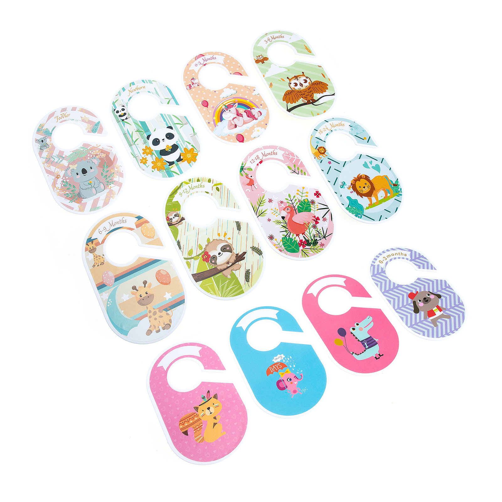 Size Separator Baby Closet Organizer Plastic Hangers Clothing Rack