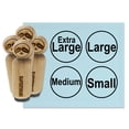 thumbnail image 1 of Size Tag Labels Small Medium Large Extra XL Rubber Stamp Set for Scrapbooking Crafting Stamping - Mini 1/2 Inch, 1 of 7