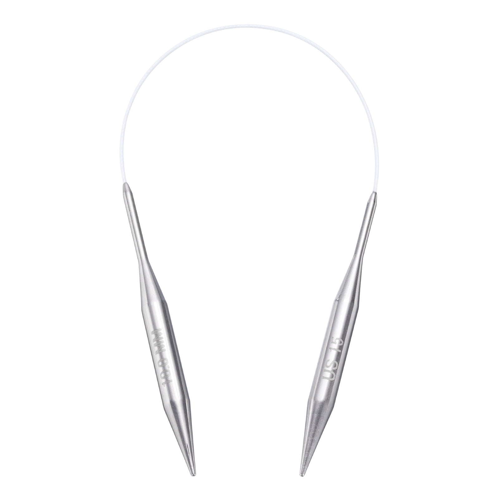 Size US 15 (10mm) Knitting Needles Circular Needle 16 Inch(40cm) Round Metal Stainless Steel Needle