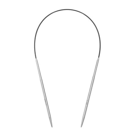 Uxcell Size US 3 Knitting Needles Circular Needle 16 inch Round Metal Stainless Steel Needle for Handmade Projects DIY Knitting