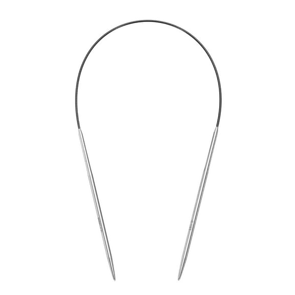 Uxcell Size US 3 Knitting Needles Circular Needle 16 inch Round Metal Stainless Steel Needle for Handmade Projects DIY Knitting