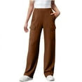 thumbnail image 1 of Over Size Women High Waisted Cargo Pants Cargo Sweatpants For Women Casual Baggy Wide Leg Sweat Pants Fall Fashion Comfy Athletic Joggers With Pockets Great Gifts for Less Ndbuld Coffee 2XL, 1 of 8