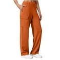 thumbnail image 1 of Over Size Women High Waisted Cargo Pants Cargo Sweatpants For Women Casual Baggy Wide Leg Sweat Pants Fall Fashion Comfy Athletic Joggers With Pockets Great Gifts for Less Ndbuld Orange XL, 1 of 9