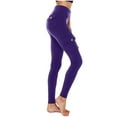 thumbnail image 1 of Over Size Women High Waisted Cargo Pants Women's Casual Trousers Solid Elastic Waist Pants Stretchy Stylish Pants Yoga Cargo Pants With Pocket Gift for Adults Ndbuld Purple 2XL, 1 of 7