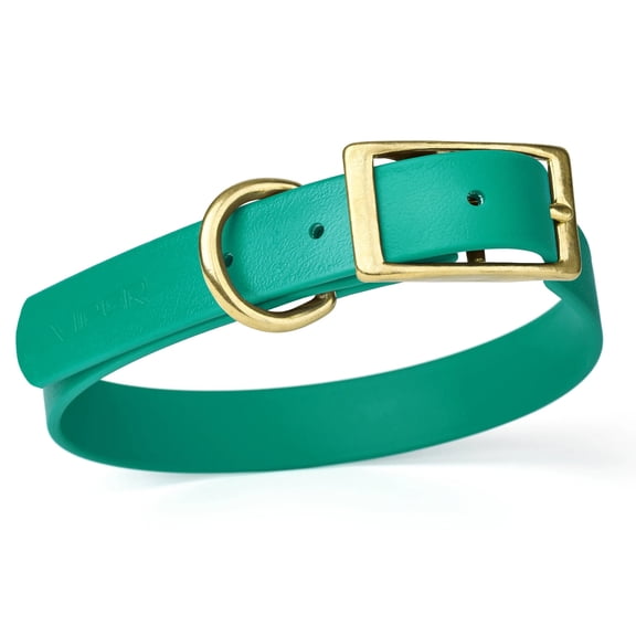 Size XL (22 to 25 inches)-Viper Biothane Waterproof Collar -  Brass Hardware