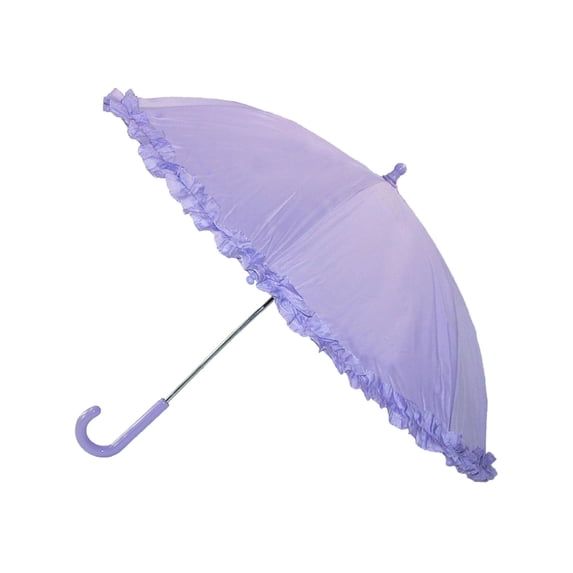 Size one size Kid's Hook Handle Ruffled Umbrella