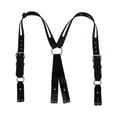 thumbnail image 1 of Size one size Leather Reflective Button End Fireman Work Suspenders, 1 of 4