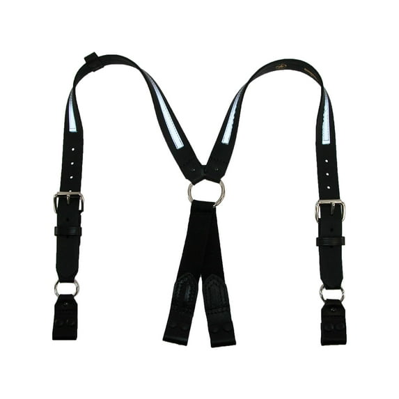 Size one size Leather Reflective Loop End Fireman Work Suspenders