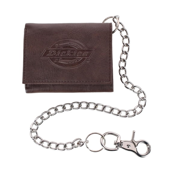 Size one size Leather Trifold Chain Wallet