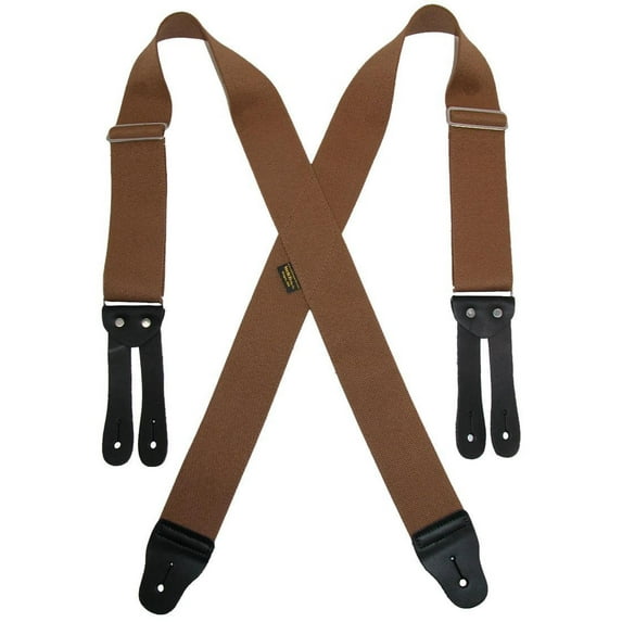 Size one size Men's Elastic Button End Work Suspenders