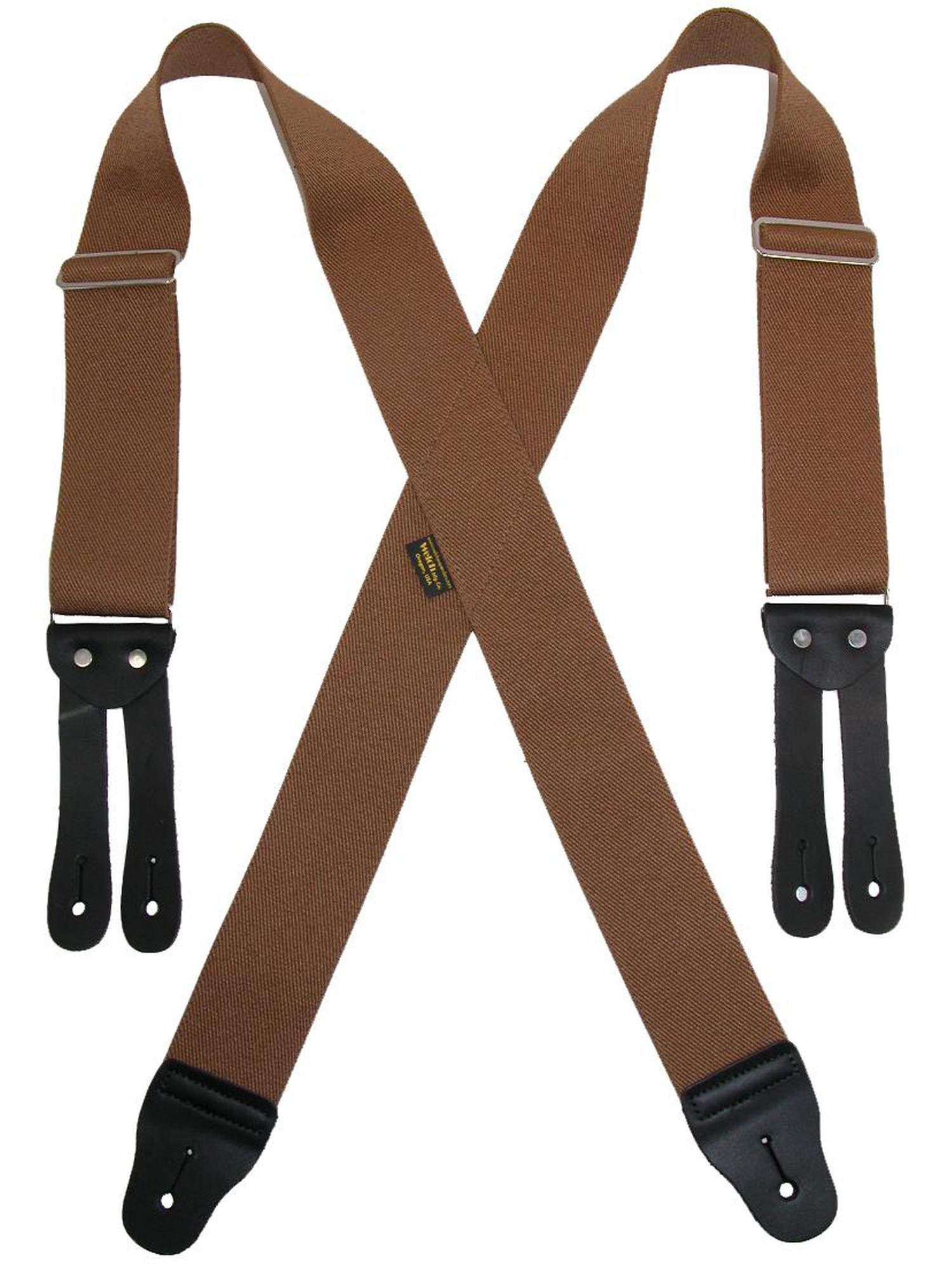 Size one size Men's Elastic Button End Work Suspenders