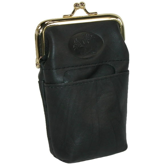 Size one size Women's Leather Framed Cigarette Case Wallet with Floral Emboss