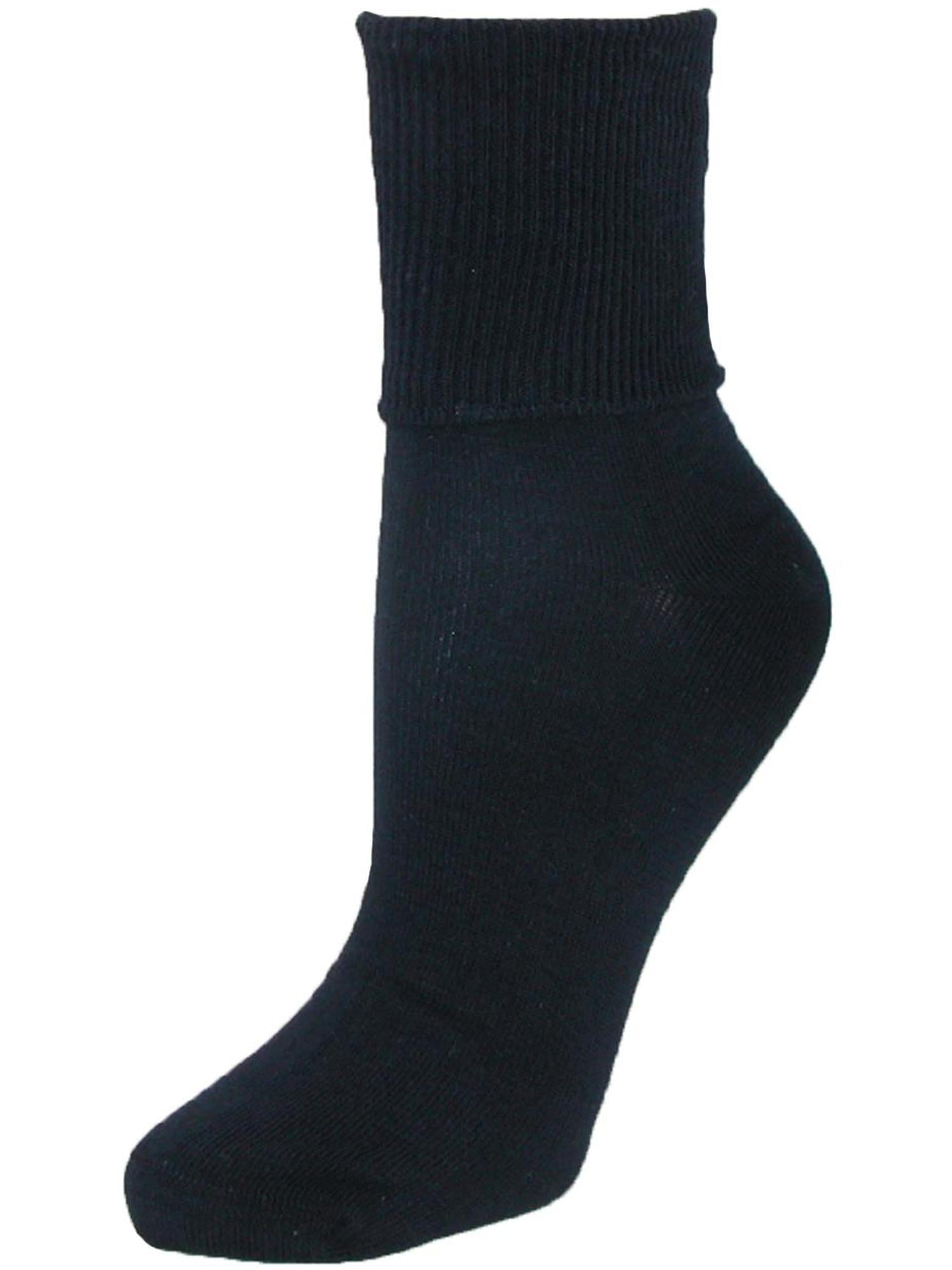 Size one size Women's Plus Size Cotton Turn Cuff Sock - Walmart.com