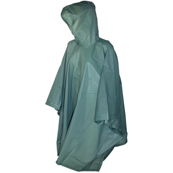 Size one sizeone size Hooded Pullover Rain Poncho with Side Snaps